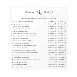 Universelles geschlechtsneutrales Babyshower Mom o Notizblock