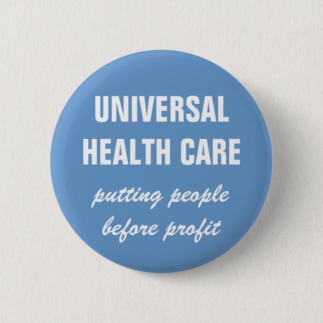 Universelles Gesundheitswesen Button (Vorderseite)