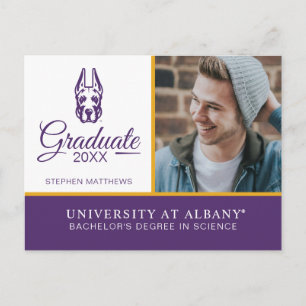 Universität Albany Great Dane Mascot Head Ankündigungspostkarte