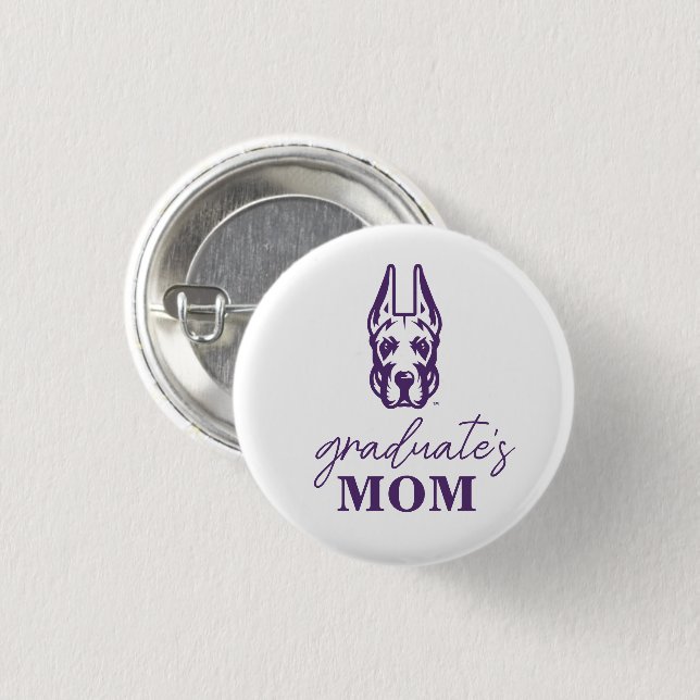 Universität Albany Great Dane Mascot Head Button (Vorne & Hinten)