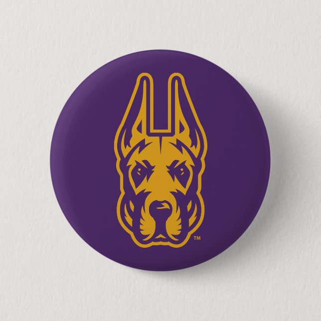 Universität Albany Great Dane Mascot Head Button (Vorderseite)