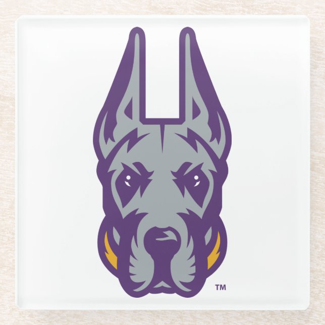 Universität Albany Great Dane Mascot Head Glasuntersetzer (Vorderseite)