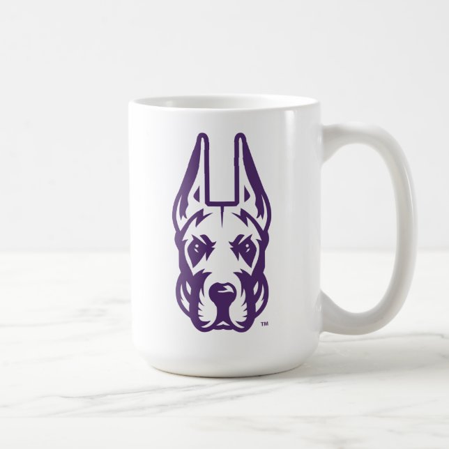 Universität Albany Great Dane Mascot Head Kaffeetasse (Rechts)