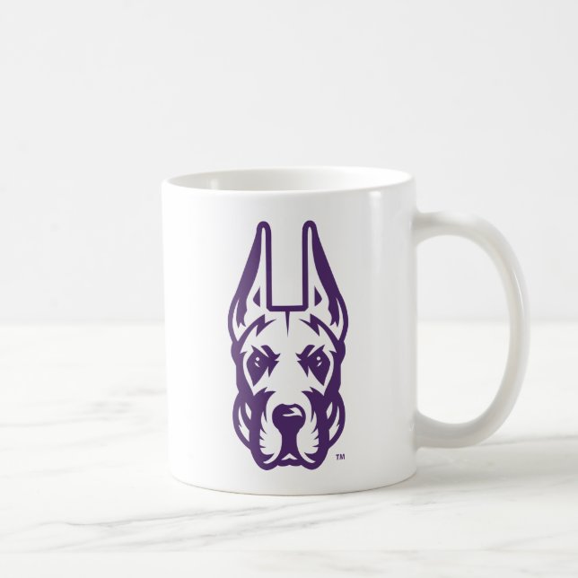 Universität Albany Great Dane Mascot Head Kaffeetasse (Rechts)