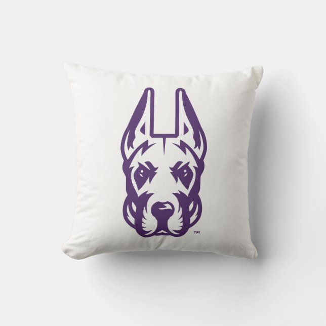 Universität Albany Great Dane Mascot Head Kissen (Vorderseite)