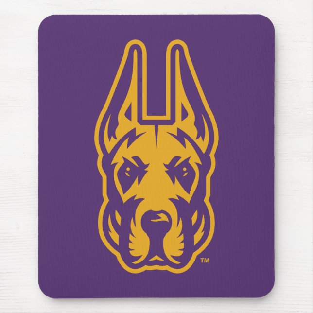 Universität Albany Great Dane Mascot Head Mousepad (Vorne)