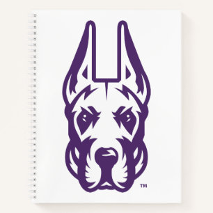 Universität Albany Great Dane Mascot Head Notizbuch