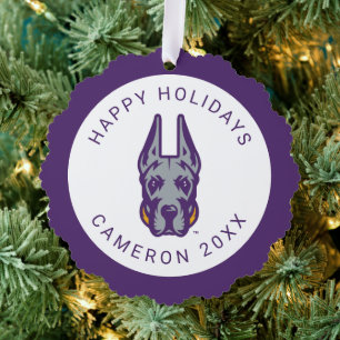 Universität Albany Great Dane Mascot Head Ornament Karte