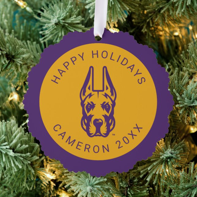 Universität Albany Great Dane Mascot Head Ornament Karte (Insitu (Baum))