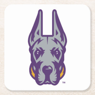 Universität Albany Great Dane Mascot Head Rechteckiger Pappuntersetzer