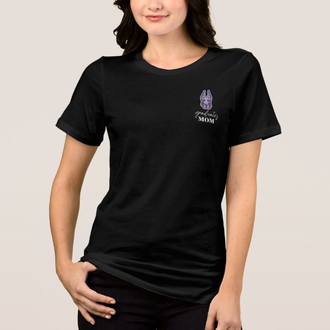 Universität Albany Great Dane Mascot Head Tri-Blend Shirt (Vorderseite)