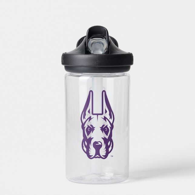 Universität Albany Great Dane Mascot Head Trinkflasche (Vorne)