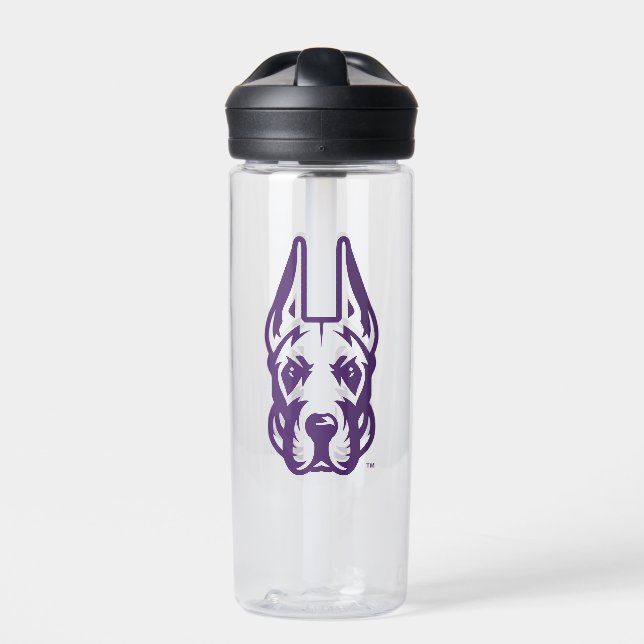 Universität Albany Great Dane Mascot Head Trinkflasche (Vorderseite)