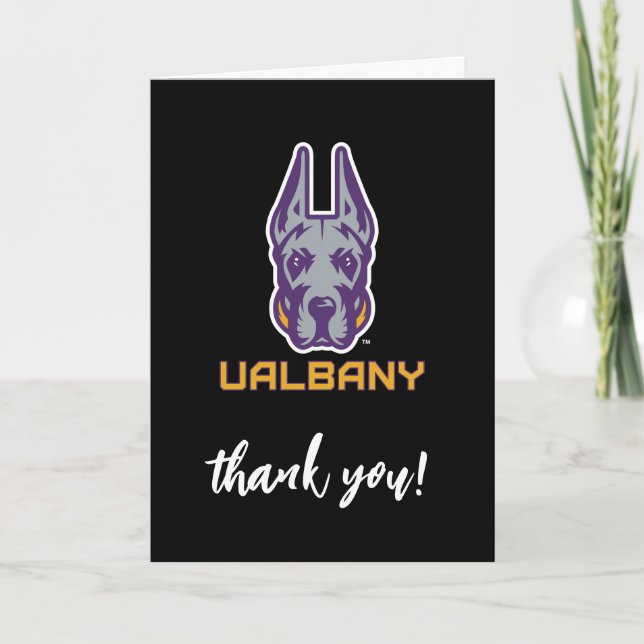 Universität Albany Great Danes Dankeskarte (Vorderseite)
