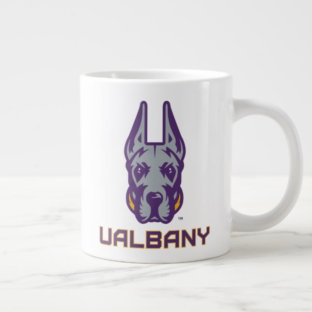 Universität Albany Great Danes Jumbo-Tasse (Rechts)