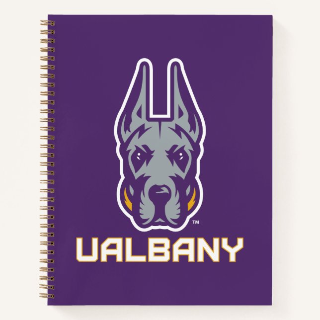 Universität Albany Great Danes Notizbuch (Vorderseite)