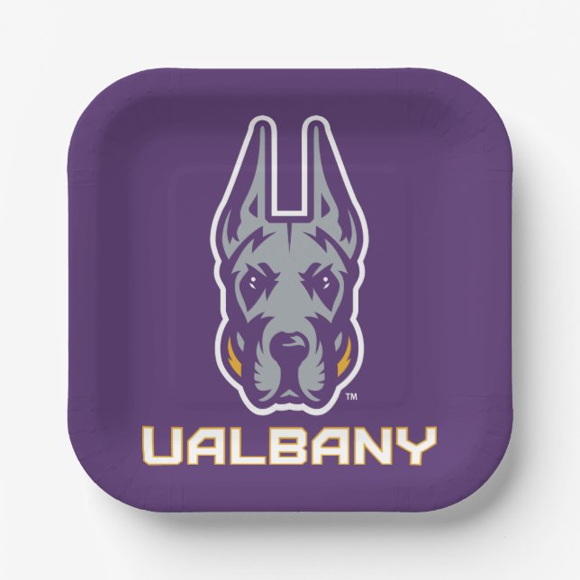 Universität Albany Great Danes Pappteller (Vorderseite)