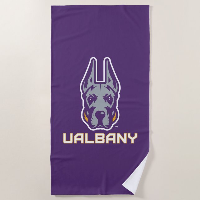 Universität Albany Great Danes Strandtuch (Vorderseite)