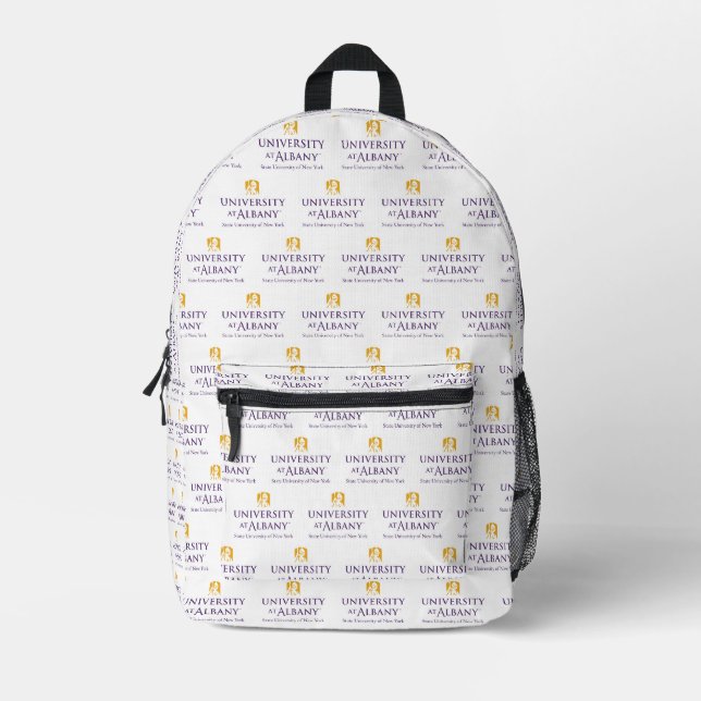 Universität Albany - Iconic-Logo Bedruckter Rucksack (Vorderseite)