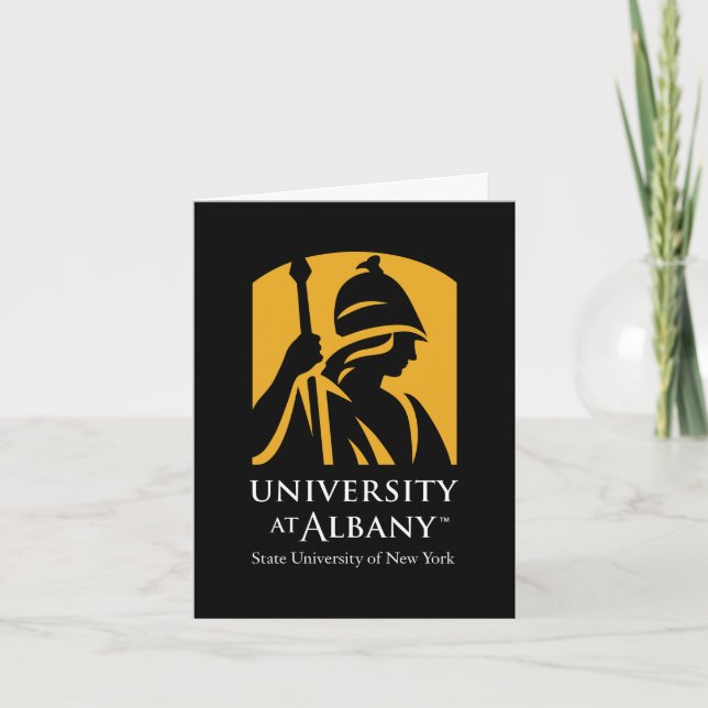 Universität Albany - Iconic-Logo Dankeskarte (Vorderseite)