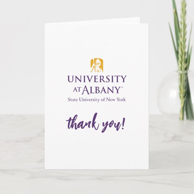 Universität Albany - Iconic-Logo Dankeskarte (Vorderseite)