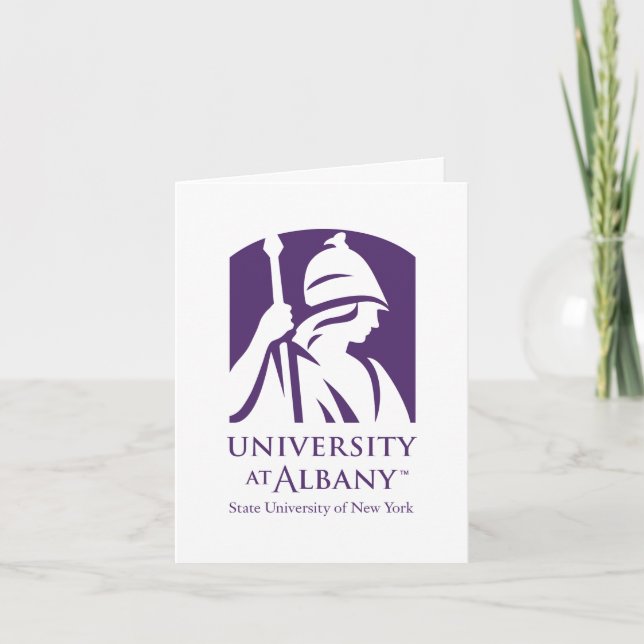 Universität Albany - Iconic-Logo Dankeskarte (Vorderseite)