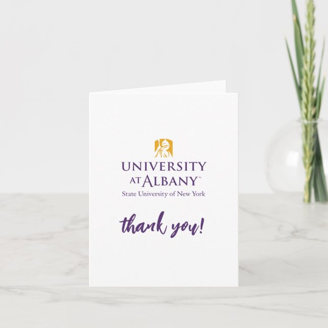 Universität Albany - Iconic-Logo Dankeskarte (Vorderseite)