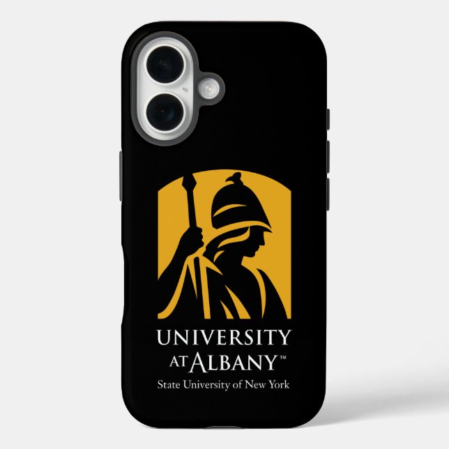 Universität Albany - Iconic-Logo iPhone 16 Hülle (Rückseite)