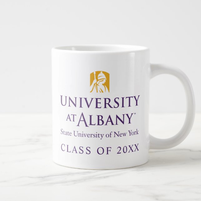 Universität Albany - Iconic-Logo Jumbo-Tasse (Rechts)