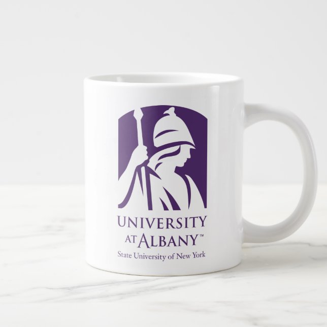 Universität Albany - Iconic-Logo Jumbo-Tasse (Rechts)