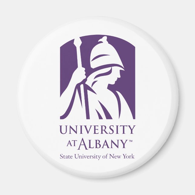 Universität Albany - Iconic-Logo Magnet (Vorne)