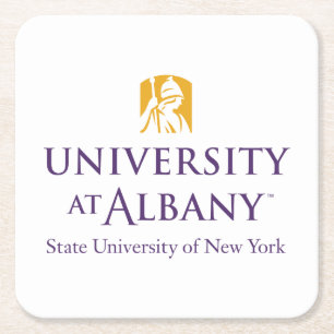 Universität Albany - Iconic-Logo Rechteckiger Pappuntersetzer