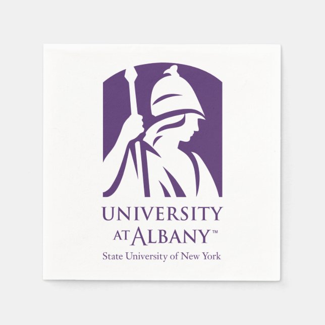 Universität Albany - Iconic-Logo Serviette (Vorderseite)