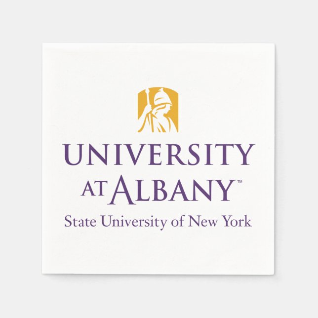 Universität Albany - Iconic-Logo Serviette (Vorderseite)