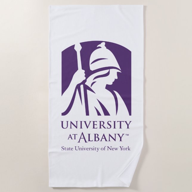Universität Albany - Iconic-Logo Strandtuch (Vorderseite)