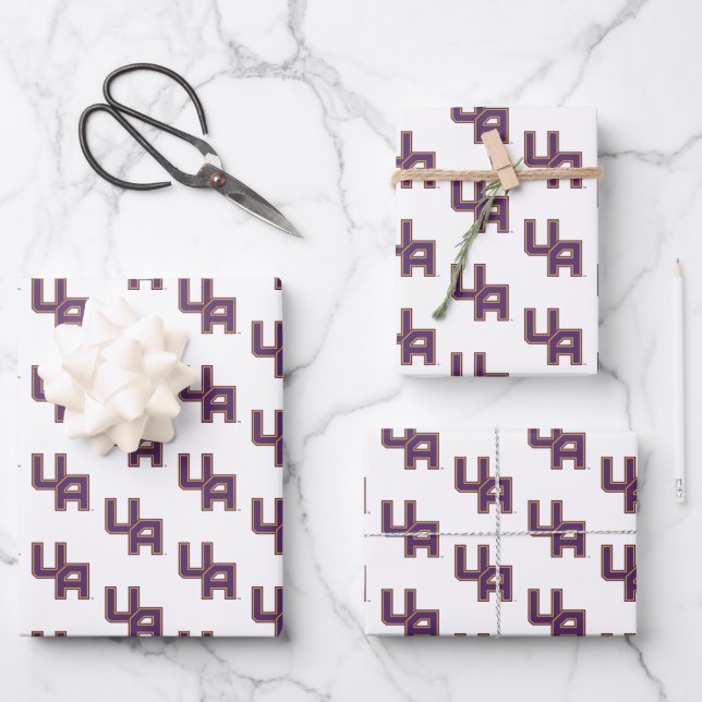 Universität Albany - Initials-Logo Geschenkpapier Set (Vorderseite)