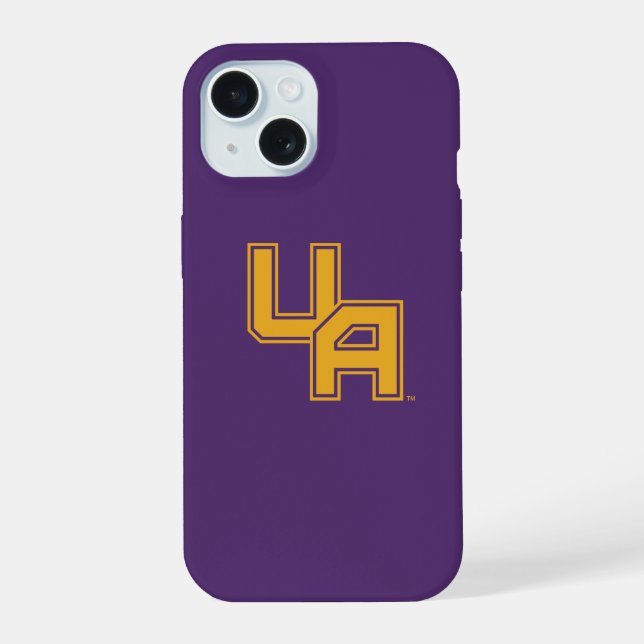 Universität Albany - Initials-Logo iPhone 15 Hülle (Rückseite)