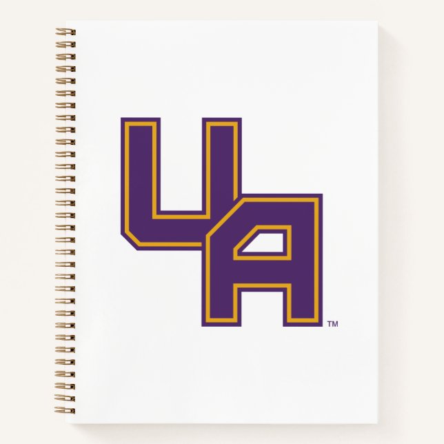 Universität Albany - Initials-Logo Notizbuch (Vorderseite)