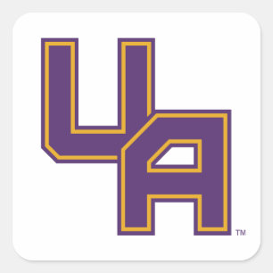 Universität Albany - Initials-Logo Quadratischer Aufkleber