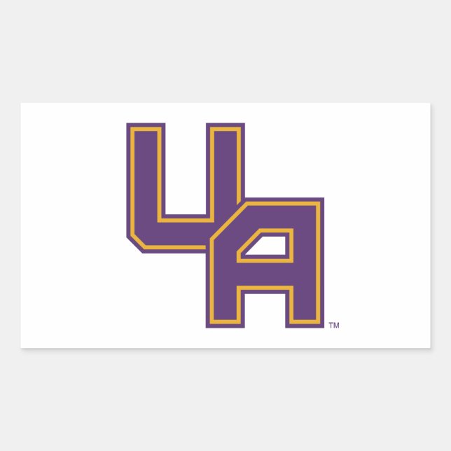 Universität Albany - Initials-Logo Rechteckiger Aufkleber (Vorderseite)