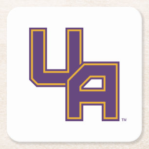 Universität Albany - Initials-Logo Rechteckiger Pappuntersetzer