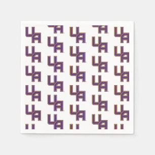 Universität Albany - Initials-Logo Serviette