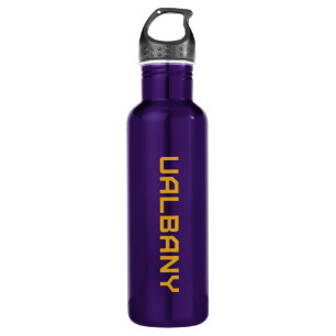 Universität Albany Wordmark Edelstahlflasche