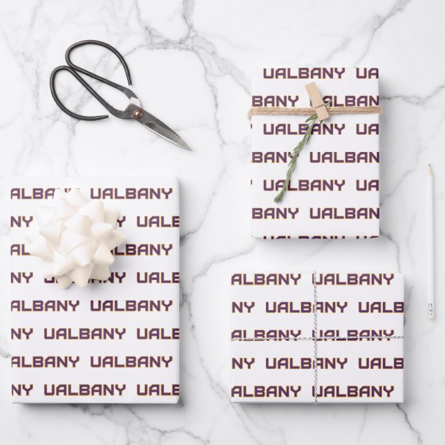 Universität Albany Wordmark Geschenkpapier Set (Vorderseite)