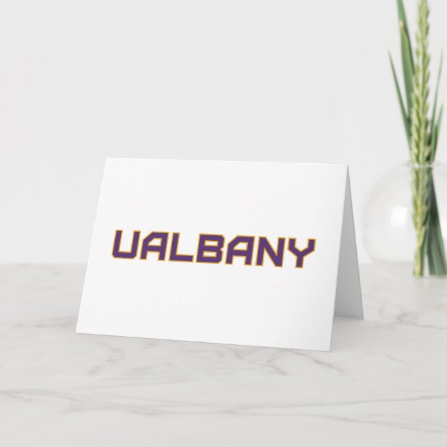 Universität Albany Wordmark Karte (Vorderseite)