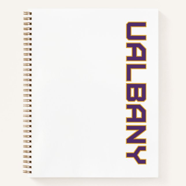 Universität Albany Wordmark Notizbuch (Vorderseite)