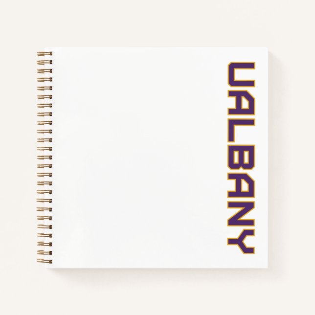 Universität Albany Wordmark Notizbuch (Vorderseite)