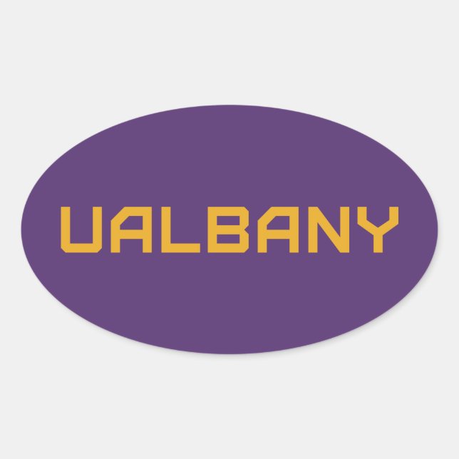 Universität Albany Wordmark Ovaler Aufkleber (Vorderseite)