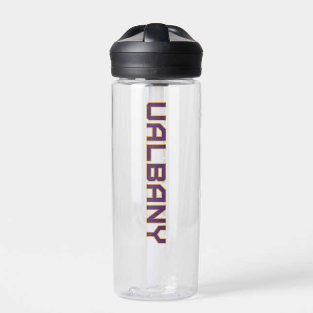 Universität Albany Wordmark Trinkflasche (Vorderseite)