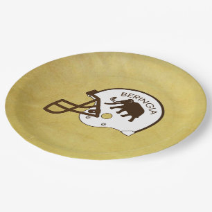 Universität Beringia Fußball Helmet Pappteller